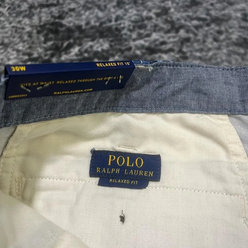 NWT Polo Ralph Lauren Chino Shorts Relaxed Fit Bandana Blue Mens 30